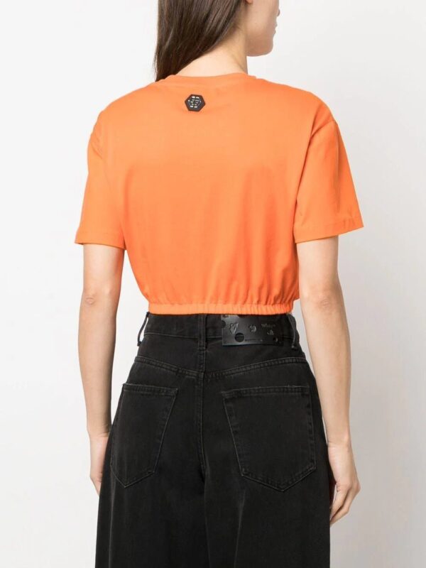 Philipp Plein  embroidered-logo cropped T-shirt - Image 4