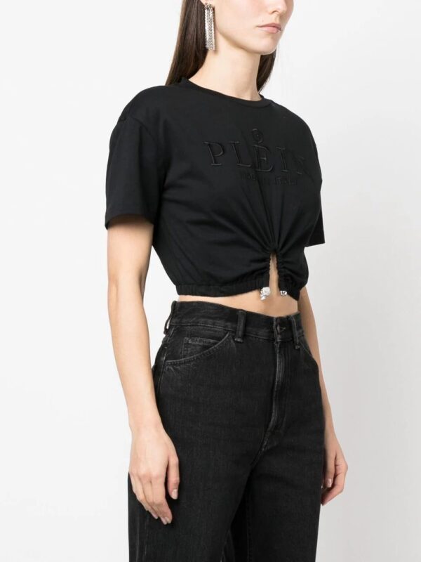Philipp Plein  embroidered-logo cropped T-shirt - Image 3