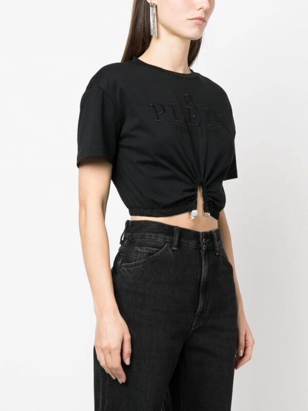Philipp Plein  embroidered-logo cropped T-shirt - Image 3