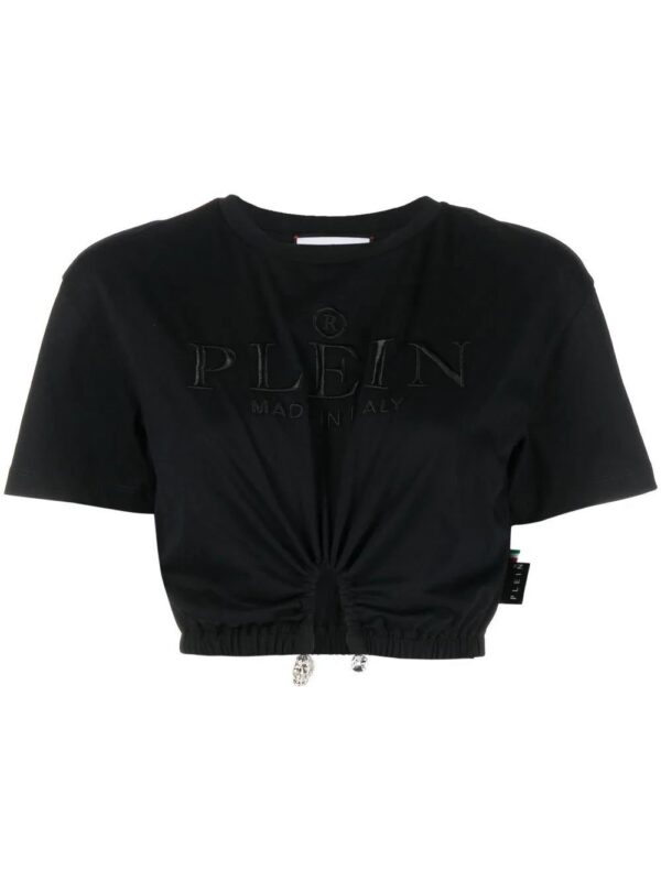 Philipp Plein  embroidered-logo cropped T-shirt