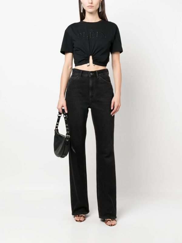 Philipp Plein  embroidered-logo cropped T-shirt - Image 2