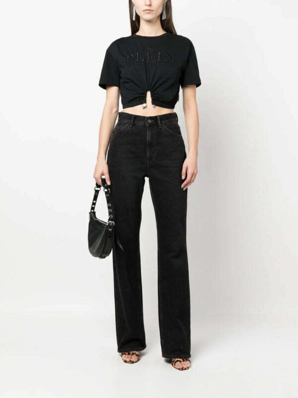Philipp Plein  embroidered-logo cropped T-shirt - Image 2