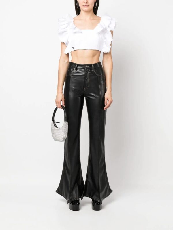 Philipp Plein  cropped ruffle-trimmed top - Image 2