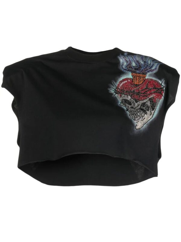Philipp Plein  Love Tattoo cropped T-shirt