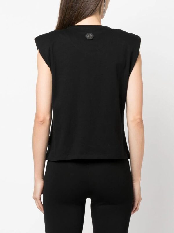 Philipp Plein  crystal-embellished logo tank top - Image 4