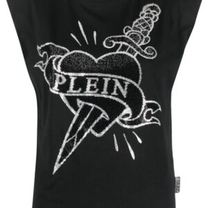Philipp Plein crystal-embellished logo tank top