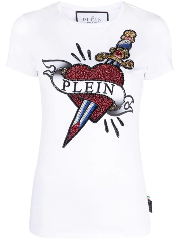 Philipp Plein  embellished-logo detail T-shirt
