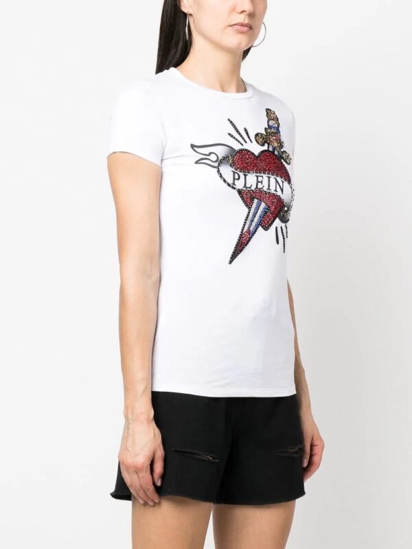 Philipp Plein  embellished-logo detail T-shirt - Image 3