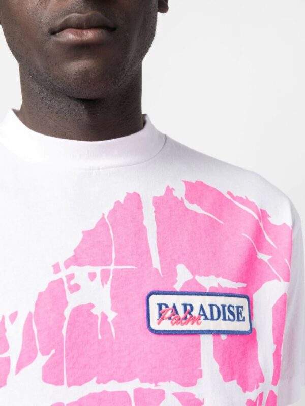 Palm Angels  logo-patch cotton T-shirt - Image 4