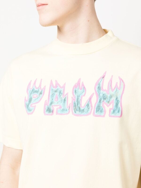 Palm Angels  Flames logo-print T-shirt - Image 4