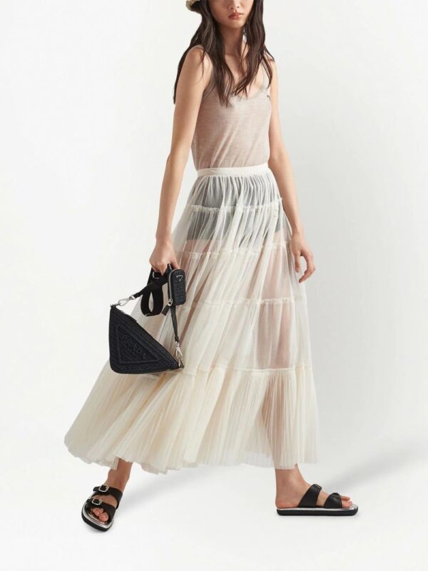 Prada  pleated tulle maxi skirt - Image 2