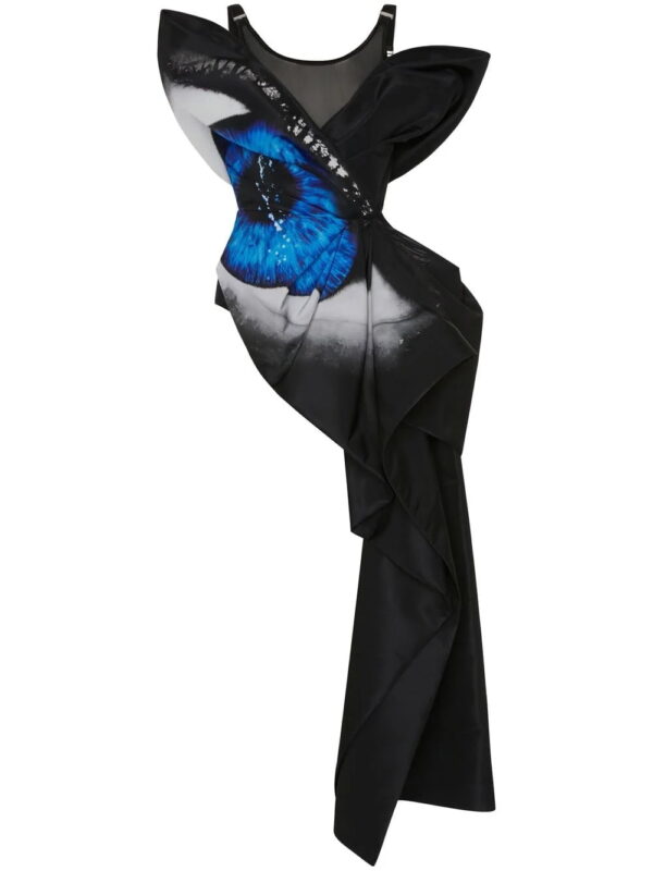 Alexander McQueen  graphic-print side train top