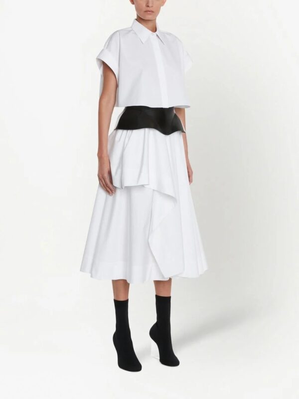 Alexander McQueen  cropped short-sleeved shirt - Image 3