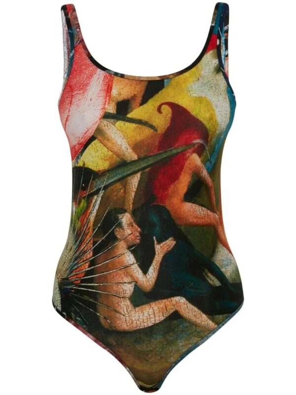 Alexander McQueen  Hieronymus Bosch-print jersey bodysuit