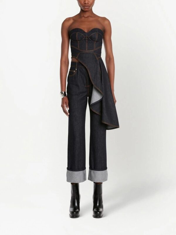 Alexander McQueen  asymmetric denim shirt - Image 2