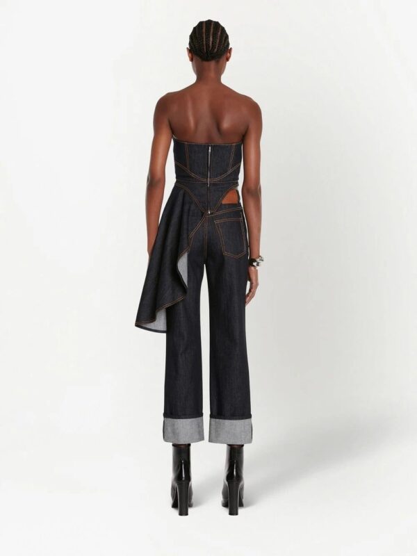 Alexander McQueen  asymmetric denim shirt - Image 4