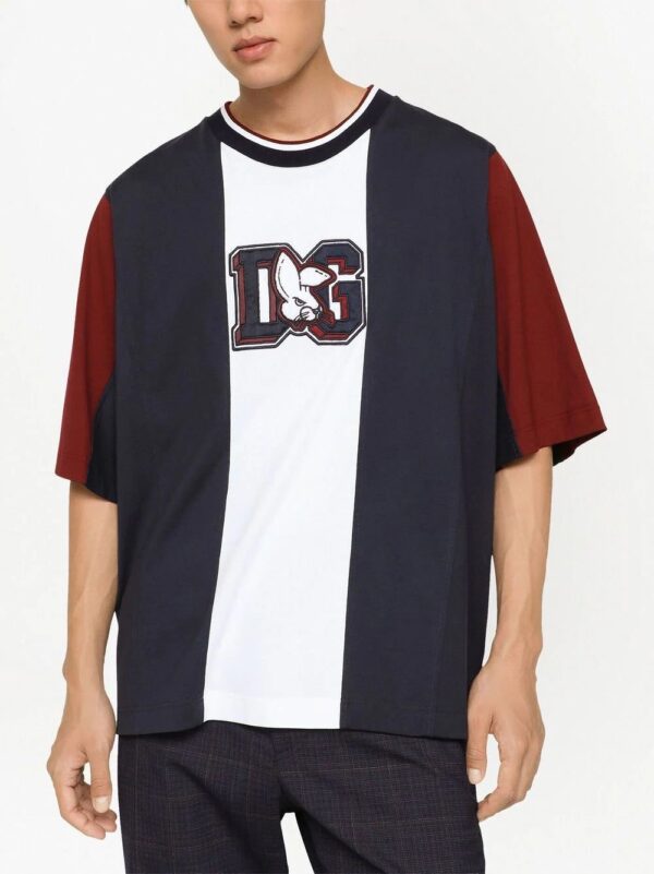Dolce & Gabbana  striped logo-print T-shirt - Image 4