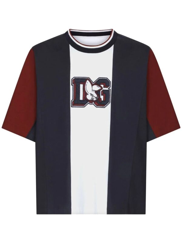 Dolce & Gabbana  striped logo-print T-shirt