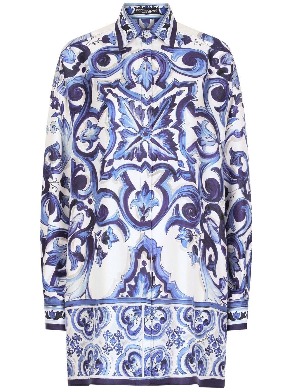 Dolce & Gabbana Majolica-print silk shirt