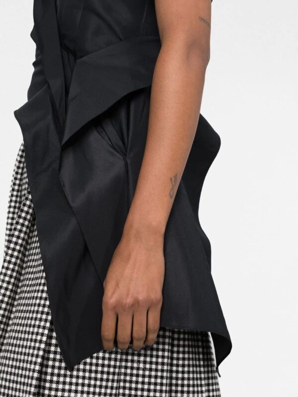 Alexander McQueen  ruched-detail asymmetric T-shirt - Image 3
