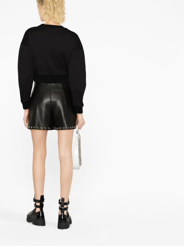 Alexander McQueen  logo-embroidered cut-out sweatshirt - Image 4