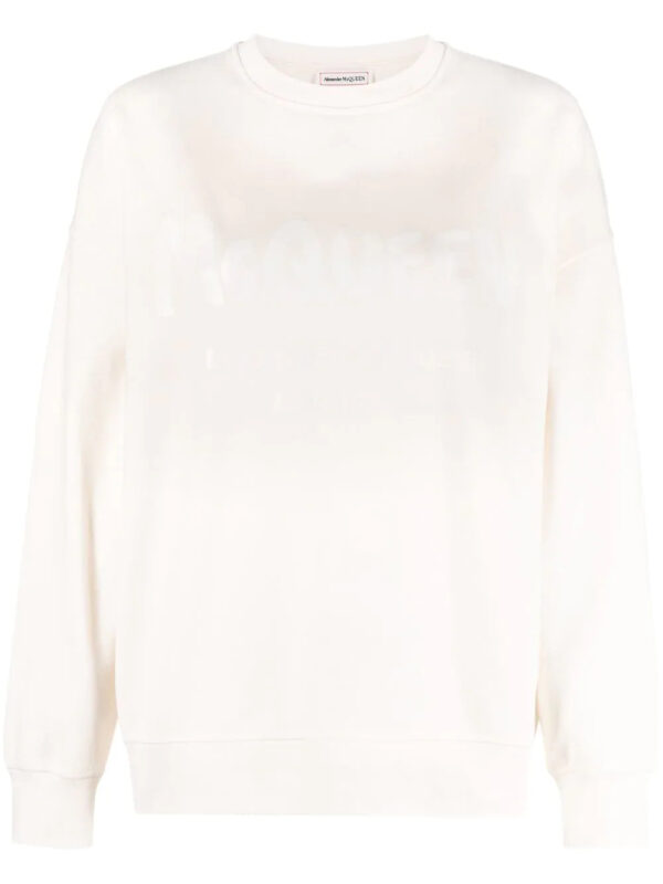 Alexander McQueen  logo-print cotton sweatshirt