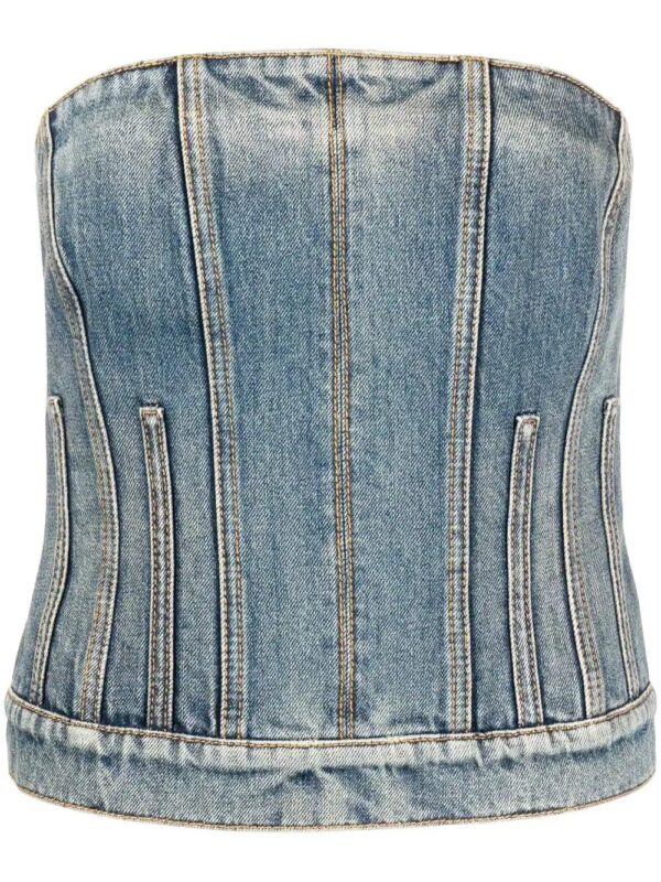 Alexander McQueen  strapless denim top