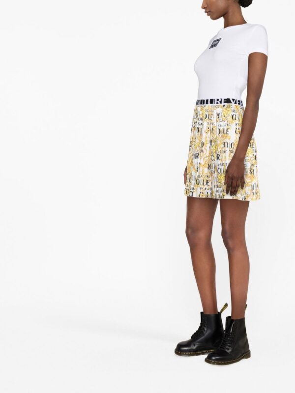 Versace Jeans Couture  baroque-print pleated skirt - Image 3