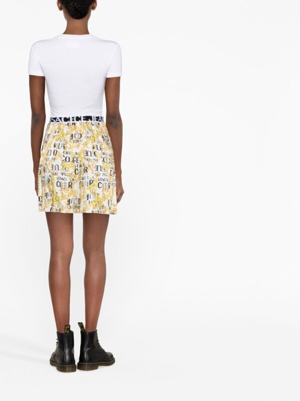 Versace Jeans Couture  baroque-print pleated skirt - Image 4