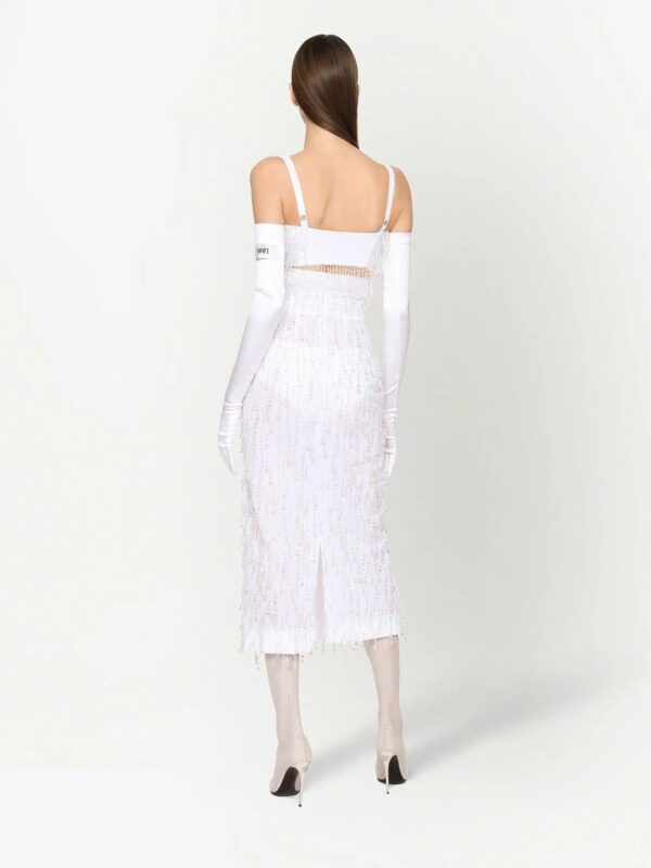 Dolce & Gabbana  KIM DOLCE&GABBANA bead-embellished sheer skirt - Image 4