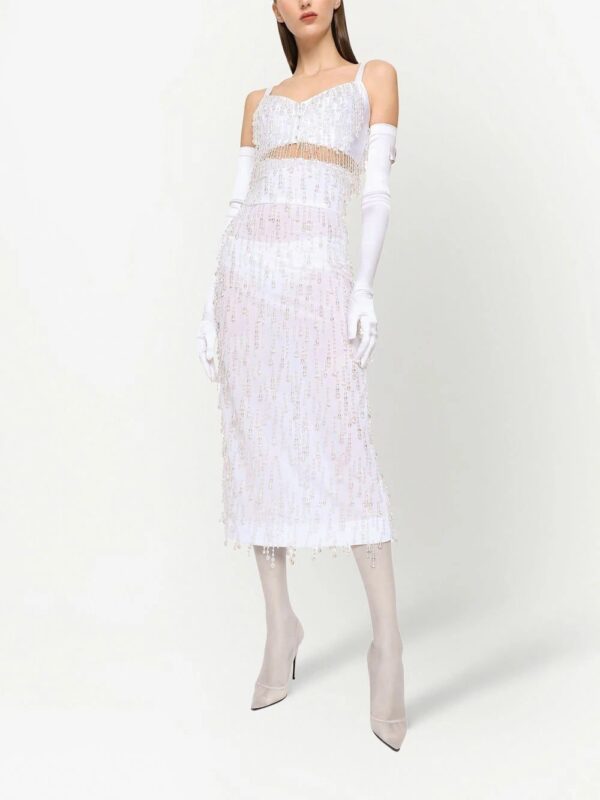 Dolce & Gabbana  KIM DOLCE&GABBANA bead-embellished sheer skirt - Image 2