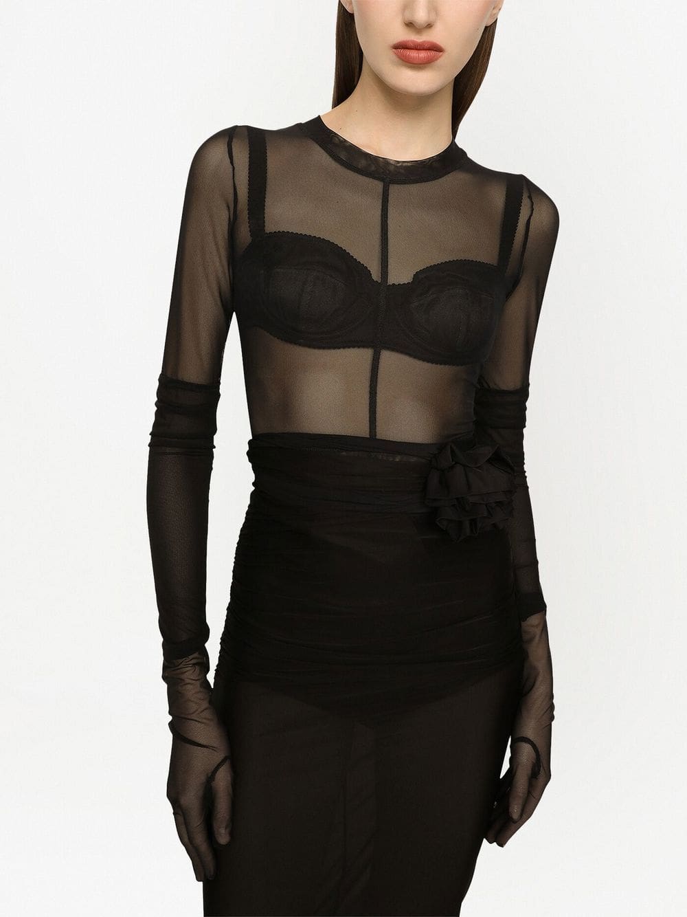 Dolce & Gabbana KIM DOLCE&GABBANA tulle crop top - Image 5