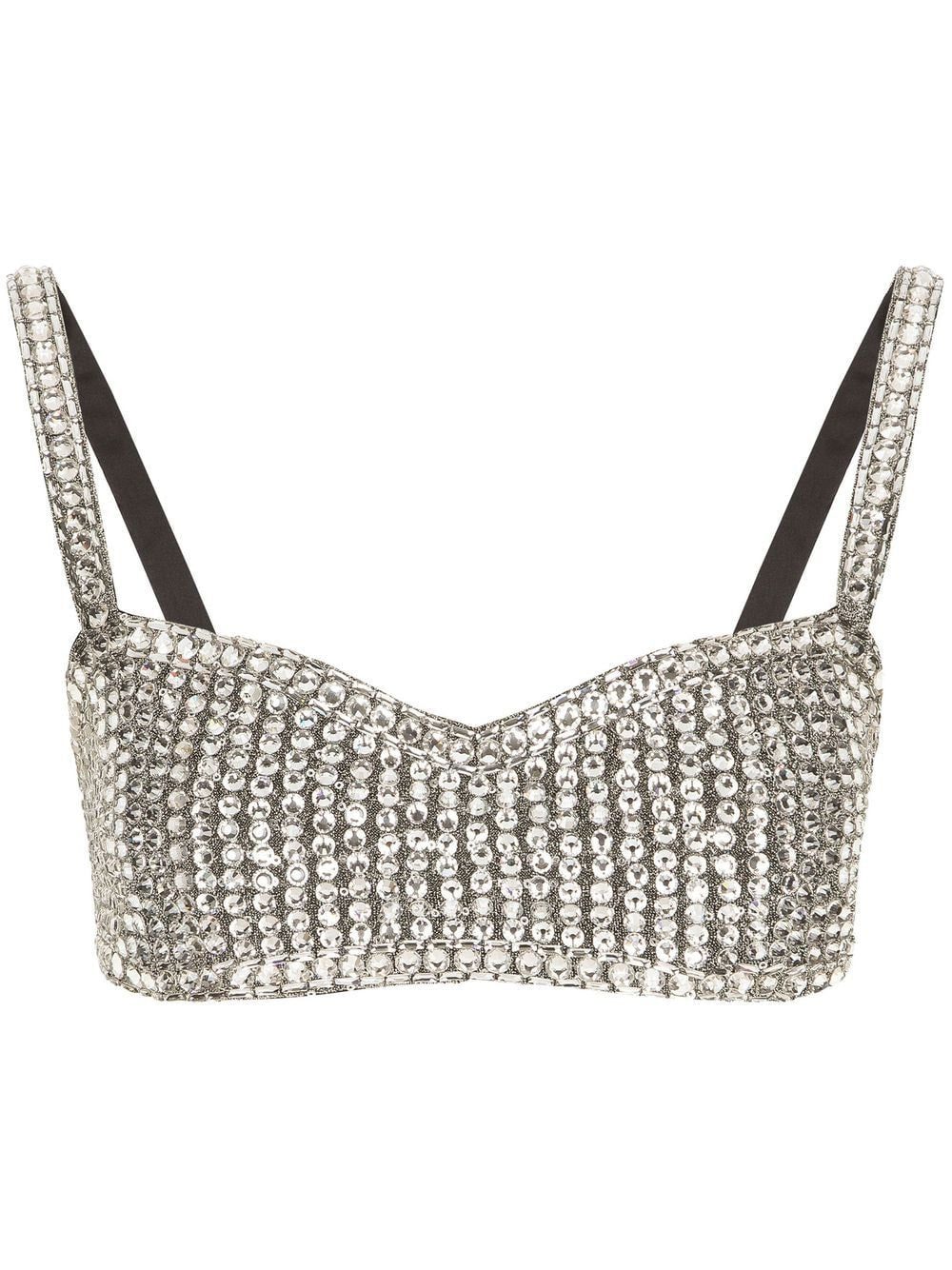 Dolce & Gabbana KIM DOLCE&GABBANA rhinestone-embellished crop top