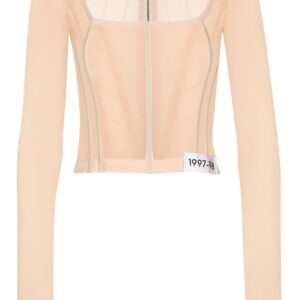 Dolce & Gabbana KIM DOLCE&GABBANA long-sleeve sheer corset top