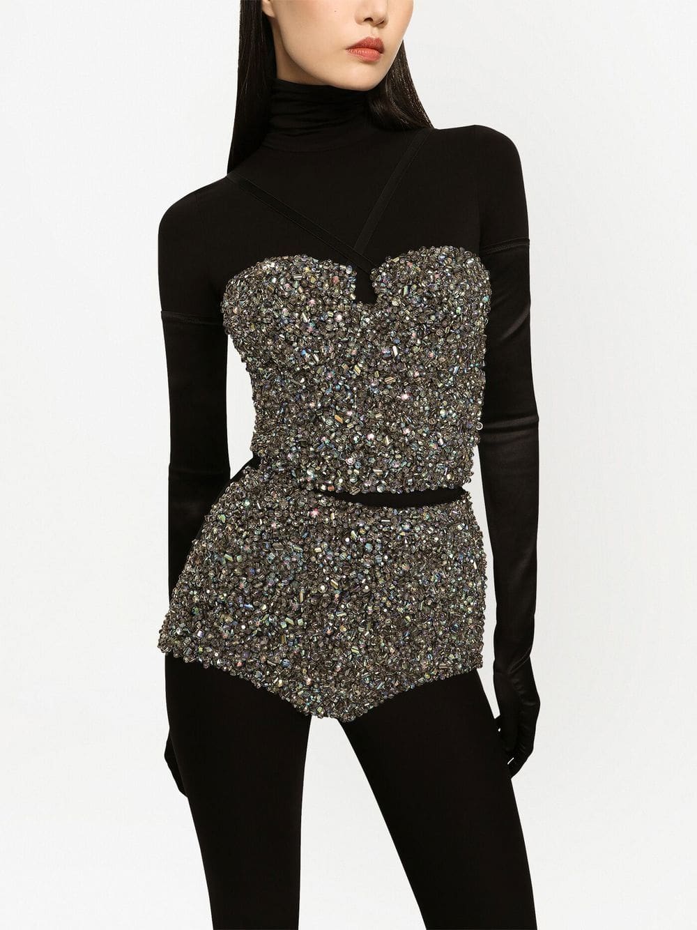 Dolce & Gabbana KIM DOLCE&GABBANA rhinestone-embellished corset top - Image 5