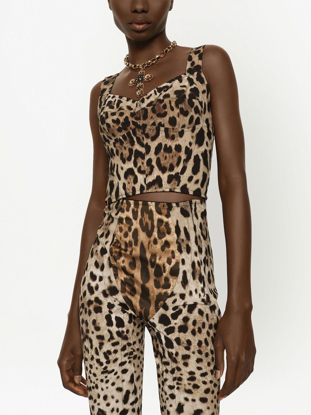 Dolce & Gabbana KIM DOLCE&GABBANA leopard-print corset top - Image 5