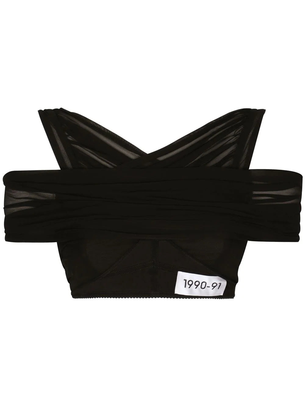 Dolce & Gabbana KIM DOLCE&GABBANA layered off-shoulder cropped top