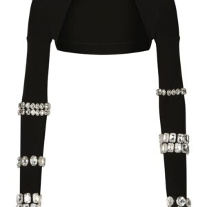 Dolce & Gabbana KIM DOLCE&GABBANA Milano-rib embellished shrug