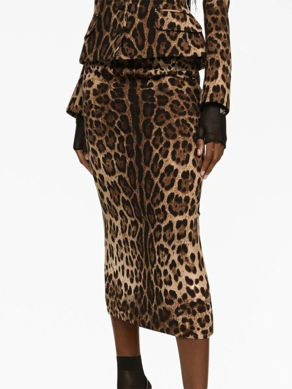Dolce & Gabbana  leopard-print midi skirt - Image 3