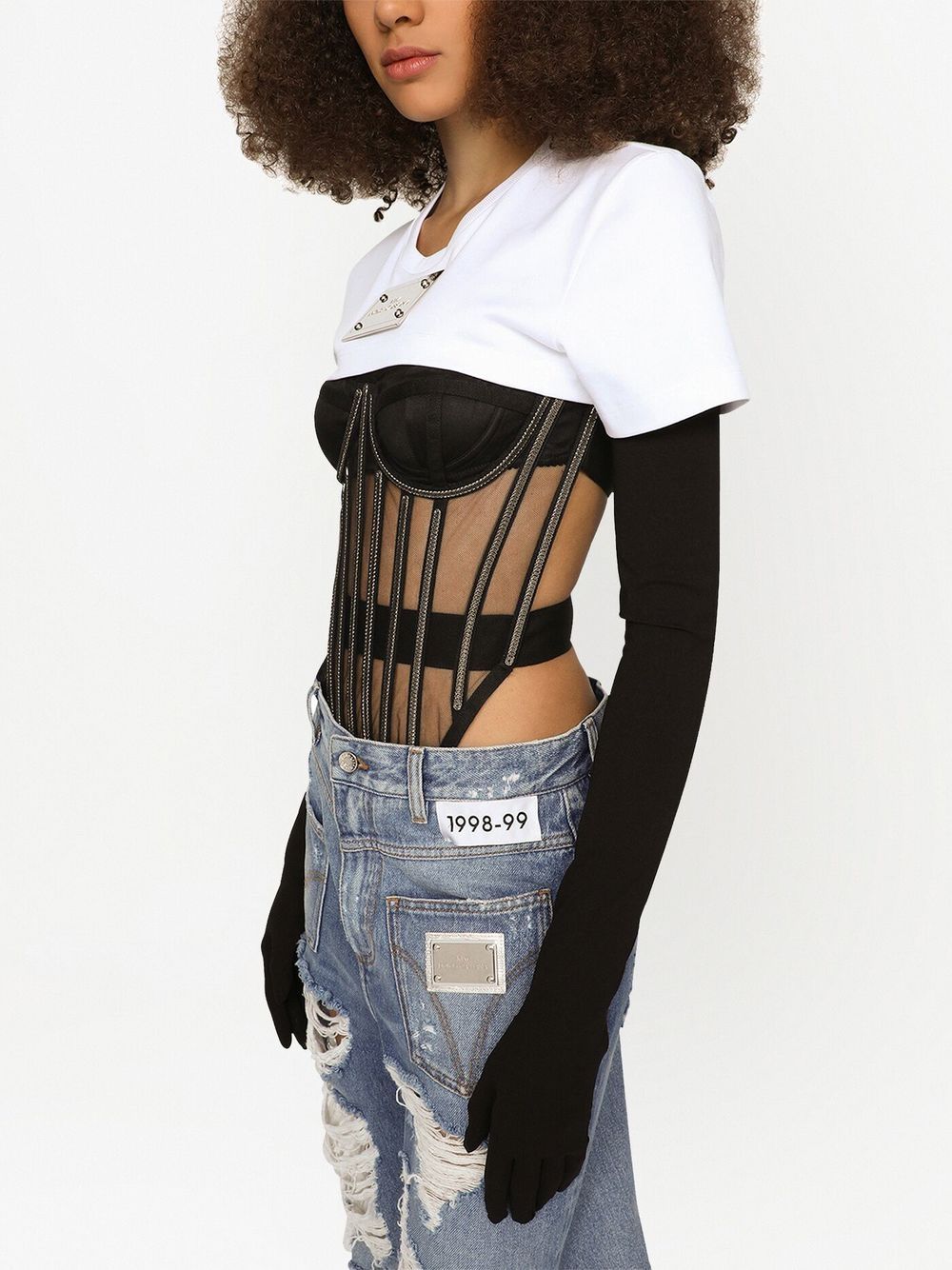 Dolce & Gabbana KIM DOLCE&GABBANA tulle corset top - Image 5