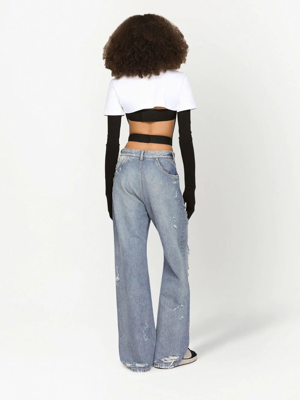 Dolce & Gabbana KIM DOLCE&GABBANA crystal-embellished bustier-style bodysuit - Image 4