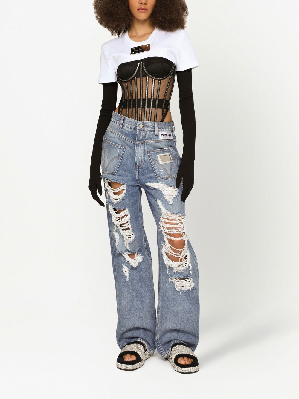 Dolce & Gabbana KIM DOLCE&GABBANA tulle corset top - Image 3