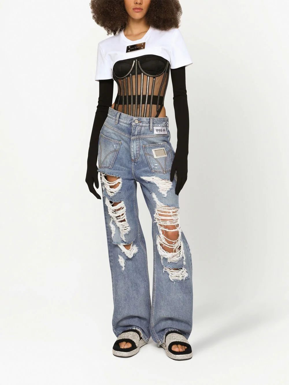 Dolce & Gabbana KIM DOLCE&GABBANA tulle corset top - Image 3