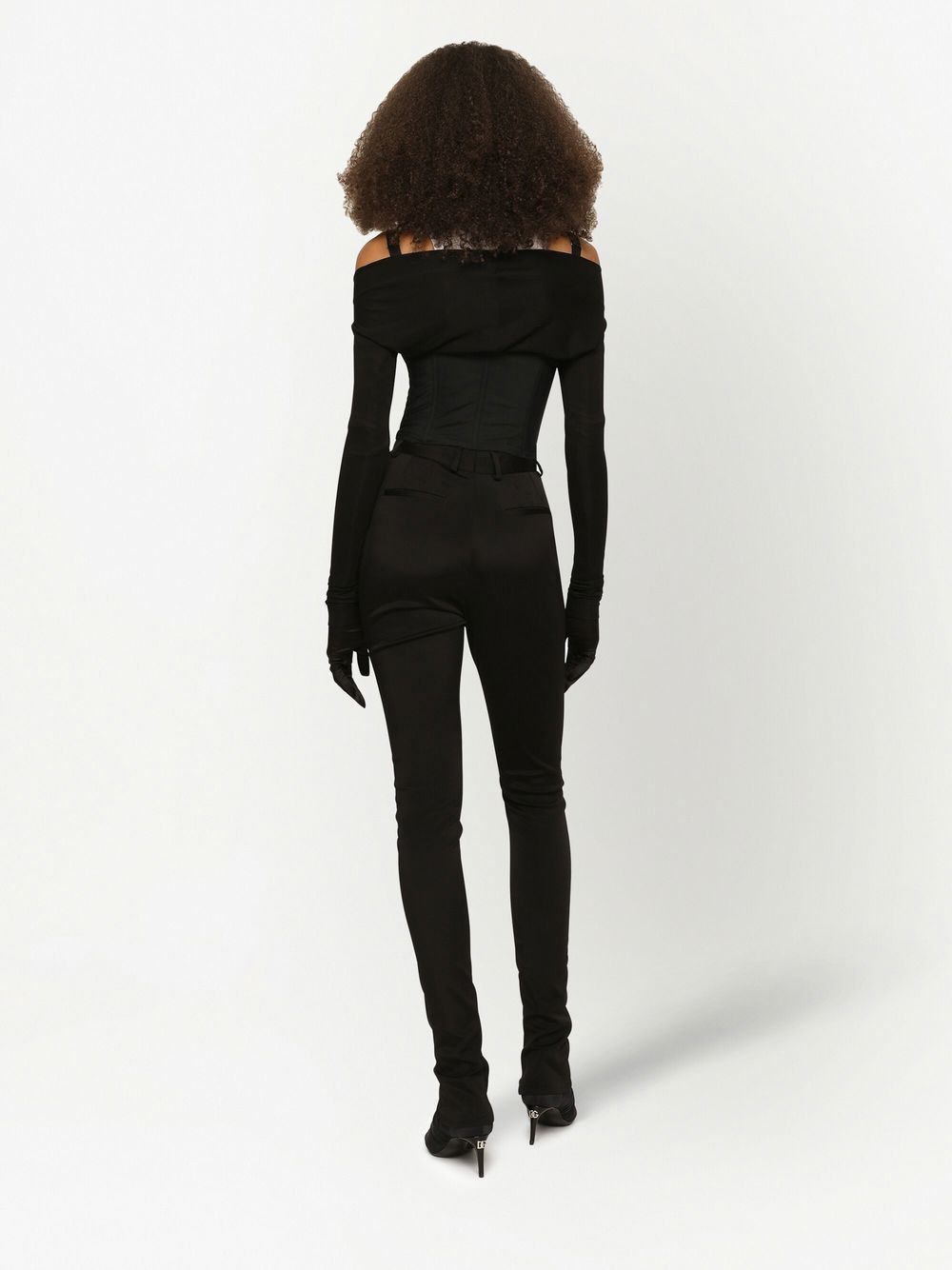 Dolce & Gabbana KIM DOLCE&GABBANA layered-shirt corset top - Image 4