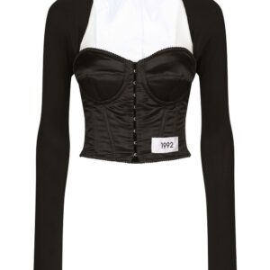 Dolce & Gabbana KIM DOLCE&GABBANA layered-shirt corset top