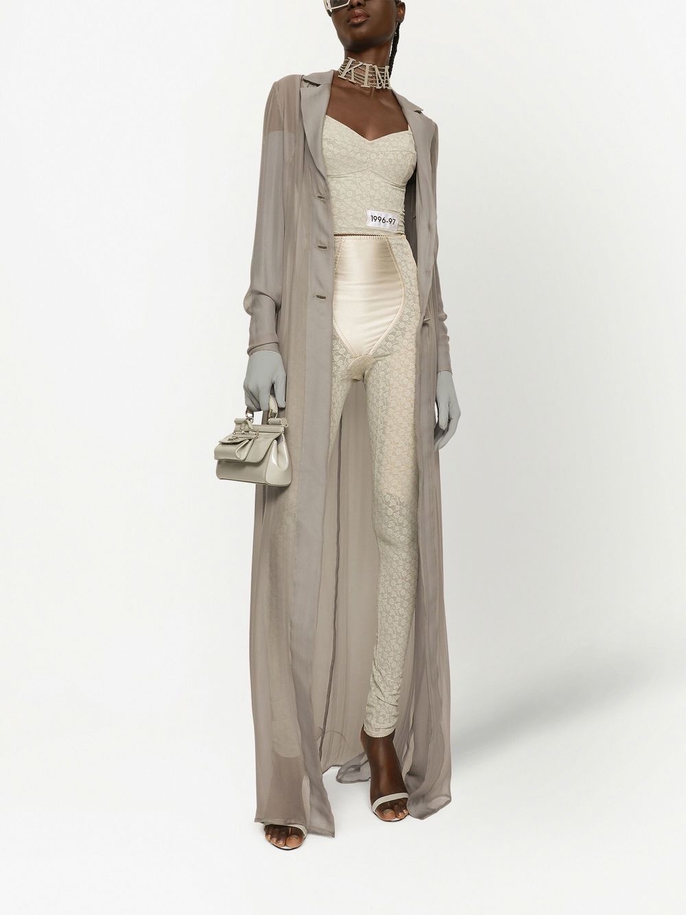 Dolce & Gabbana KIM DOLCE&GABBANA floral-jacquard corset top - Image 2