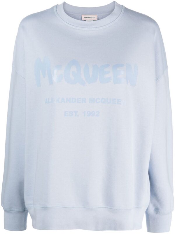 Alexander McQueen  logo-print cotton sweatshirt