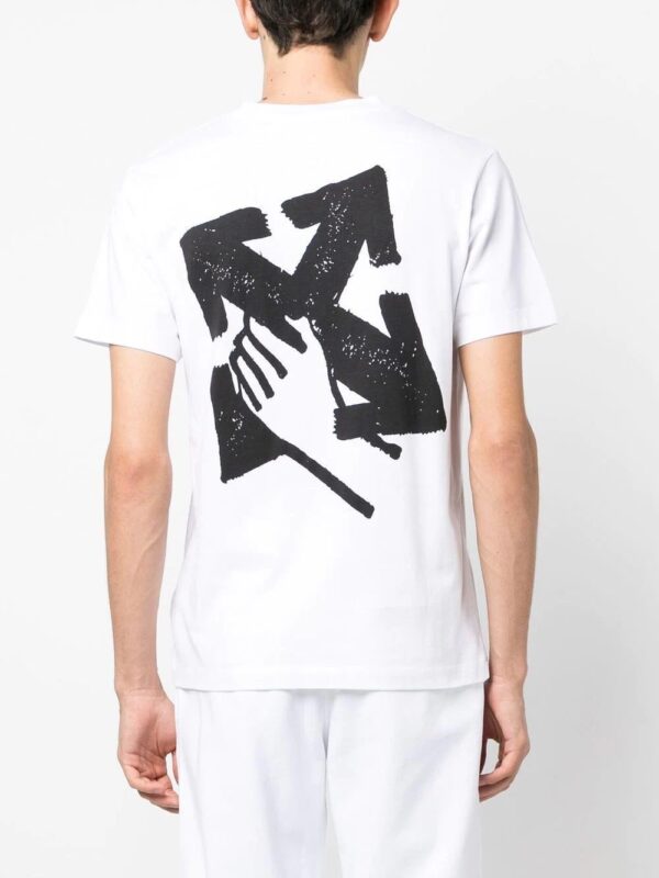 Off-White  Hand Arrow-print cotton T-shirt - Image 4