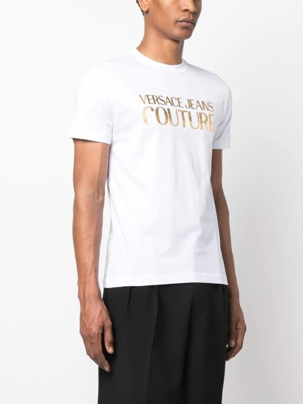 Versace Jeans Couture  foil logo cotton T-shirt - Image 3