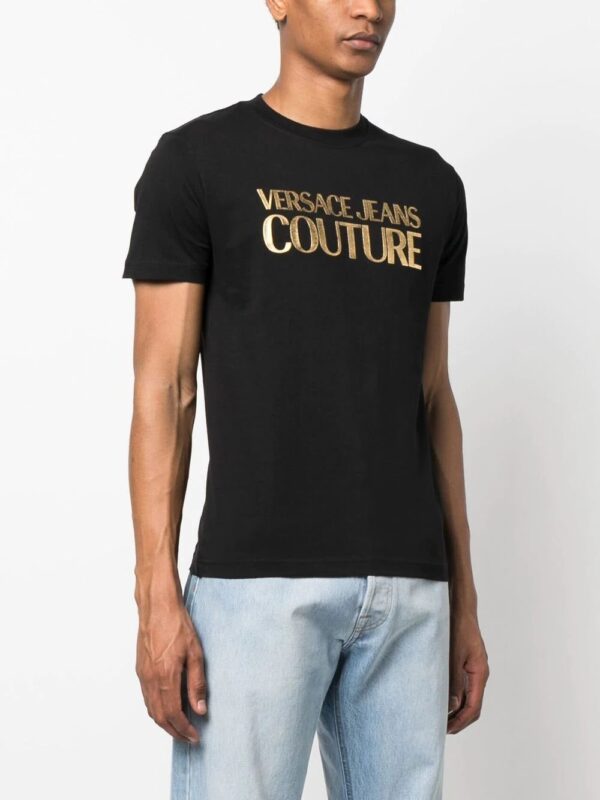 Versace Jeans Couture  foil logo-print cotton T-shirt - Image 2